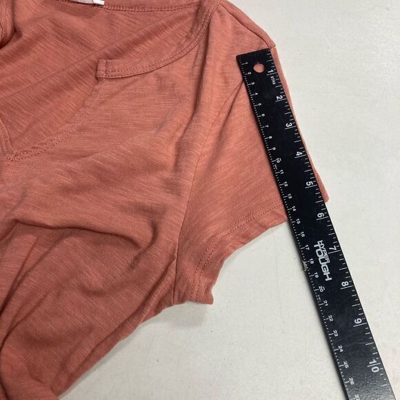 WASABI + MINT Women’s Medium T-Shirt Dress Orange With Pockets - Picture 5 of 8
